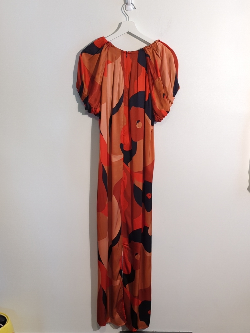 VERONIKA MAINE Abstract Maxi Dress in Burnt Orange, Rust and Navy - Picture 5 of 10